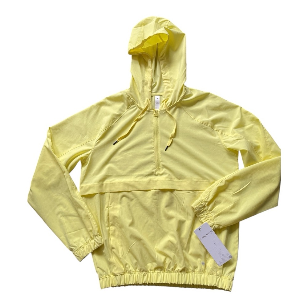 #078, Layer 8, Yellow Hooded Windbreaker, size M, NWT